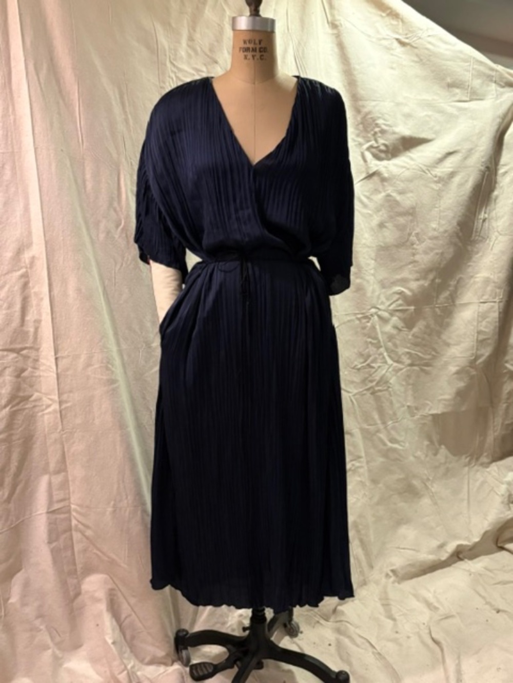 Vince Midnight Blue Silky Elegant Dress